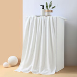 竹一百竹纤维大浴巾加大加厚成人浴巾男女吸水家用洗澡大毛巾70*140cm 白色 70*140cm