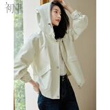 初申春秋短外套女连帽设计感双袋盖宽松休闲百搭工装外套S143U2014