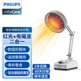 PHILIPS飞利浦红外线理疗灯烤灯理疗仪烤电医用神灯家用远红外光治疗仪 电磁波谱治疗器(台式 红光二合一)