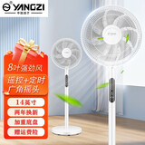 扬子电风扇大风力落地扇遥控立式电扇家用轻音办公室宿舍客厅卧室摇头遥控自然风睡眠风电风扇 遥控原装线【5m风距】