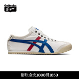 Onitsuka Tiger鬼塚虎男女鞋一脚蹬帆布透气休闲鞋MEXICO 66™ SLIP-ON D3K0N 白色/湖蓝色 36