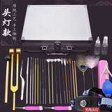 逍遥王专业采耳工具套装掏耳发光挖耳勺清洁耳朵鹅毛棒可视手灯鸡鹤毛棒 银色套装（头灯）1件