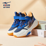 鸿星尔克（ERKE）童鞋男女小童内里加棉篮球鞋儿童保暖棉鞋藏深蓝/极速蓝30
