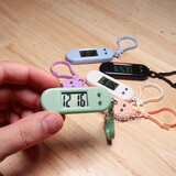 迷你小号时钟创意便携式小型挂表数显电子表时间考试用学生小钟表 抹茶绿色302YJ