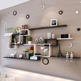 城市密码墙上置物架壁挂客厅沙发背景墙墙面隔板免打孔墙壁餐厅墙柜装饰架 C18-套餐I