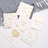 狮洛德 简约新年贺卡商务邀请卡祝福卡送客户明信片感谢卡 6信封6贺卡