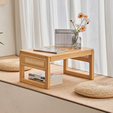 竹庭飘窗桌子小茶几家用藤编炕桌榻榻米桌卧室简约床上学习矮桌电脑桌 觅藤60飘窗炕几【原色】