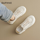 达芙妮帆布鞋女2025春夏季新款小白鞋一脚蹬鞋透气板鞋子休闲百搭运动鞋