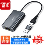晶华 USB+Type-C转HDMI转换器 高清扩展连接线同屏转接头 笔记本外置显卡电脑投影仪连接电视视频 Z935