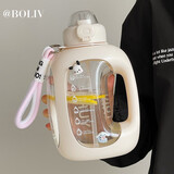 波比熊（BOBBI BEAR）水杯女夏季大容量水杯吨桶高颜值吸管运动水壶男杯子