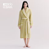 红豆（Hodo）珊瑚绒睡袍女抗静电情侣长款睡衣秋冬加厚保暖男士新款家居服浴袍 女士晨雾绿 M