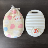 越恒 汤婆子冲水热水袋注水暖水袋水壶学生装水暖手袋暖脚壶烫壶A367B 大号米黄猫咪 1个装