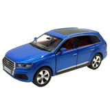 成真奥迪q7合金汽车模型玩具车1：32声光回力四开门男孩玩具 合金玩具 升辉奥迪Q7蓝色-6开门