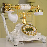 慕予臻 欧式复古电话机家用法式田园电话时尚创意办公座机礼品摆件座机 插线款：背光免提-复古双铃