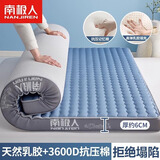 南极人（Nanjiren）A类乳胶床垫宿舍单人90x190cm垫子榻榻米学生加厚被褥铺地软垫硬 南极人-波浪蓝灰【6cm厚】 90x190cm【抗压回弹】