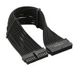 尘土 Mod电脑电源模组延长线彩色 显卡主板电源延长线电源模组延长线主板CPU显卡通用电源供电延长线 主板 24PIN 延长线 黑色 30CM