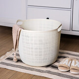 川岛屋脏衣服收纳筐脏衣篮家用卫生间卧室大号放衣物的篮子脏衣篓 脏衣篮(白色大号)