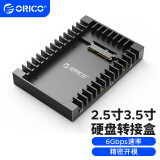 奥睿科(ORICO)硬盘转接盒支架托架 2.5英寸转3.5英寸转换架 SSD转3.5英寸硬盘盒 黑色1125SS