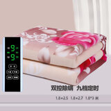 电热毯双人超大炕用榻榻米3米电热垫2.4三四人双控调温2.7电褥子 印花款超大1.8×3米