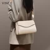 viney牛皮包包女包品牌斜挎枕头包轻奢单肩包生日母亲节礼物实用送妈妈