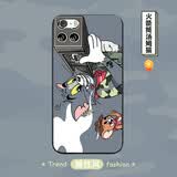 机旺马苹果5S手机壳磨砂硅胶全包防摔保护套iphone5s创意潮男女网红抖音漫画超薄散热新款卡通软壳 火箭筒汤姆猫 苹果5S支架+挂绳