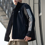 阿迪达斯 （adidas）棉服男装2024冬新款中长款棉衣连帽运动服防风保暖外套夹克IX8884 IX8884 M