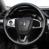 奥迈尔 适用于本田十代思域方向盘套真皮手缝冠道URV雅阁CRV缤智INSPIRE杰德XRV头层牛皮套 碳纤维款