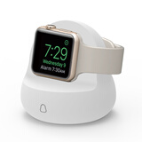 Damon Light Damon适用于Apple watch充电支架苹果手表硅胶底座可收纳 i watch白色硅胶支架【新款无刺激气味】