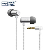 NICEHCK钛美X39 原道耳机HiFi入耳式6mm镀钛振膜动圈金属带麦圆孔K歌游戏睡眠发烧适用于vivo小米华为苹果 钛美 银色无麦
