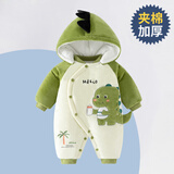 迪迪熊日记（DIDIXIONGRIJI）新生儿衣服冬季夹棉加厚婴儿衣服0-3月宝宝厚款棉服外出抱衣冬装 暖绒小奶龙 59CM适合9斤内的宝宝穿的