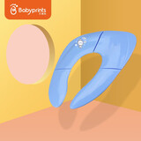 贝瑞加（Babyprints） 宝宝用马桶圈婴儿坐便圈儿童坐便垫折叠便携式马桶幼儿小孩 马桶垫 蓝色图案随机
