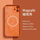 阿斯汀（ATHDDIN） 苹果系列型号手机壳Magsafe磁吸iPhone全包防摔 金橘色 苹果13proMax