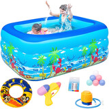 当康  PVC婴儿浴盆洗澡盆 宝宝儿童套餐充气婴儿游泳池 三层150cm豪华套餐