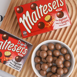 麦提莎（Maltesers）进口麦丽素牛奶巧克力豆休闲零食新年糖果儿童零食麦芽脆巧克力球 盒装牛奶巧克力豆90g*1盒