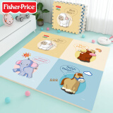 费雪（Fisher-Price）爬行垫婴儿宝宝爬爬垫拼接垫防滑泡沫地垫农场4片六一儿童节礼物