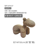 竹思乐沙发椅动物座椅PonyChair小马椅子设计师款创意单人休闲椅 【童趣小马-大号-冰丝黑】