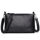 鳄鱼恤头层牛皮女士休闲斜挎三层拉链包包简约单肩女包包1355