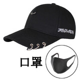 途尊（kingtrip）新款帽子男鸭舌帽女嘻哈棒球帽学生夏季潮流情侣休闲帽白色青少年个性街头帽 黑色三环帽ZJ M 可调节55-60c