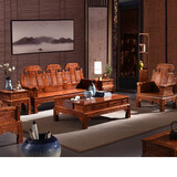 梨舍 红木家具非洲花梨（学名：刺猬紫檀）沙发 实木沙发 如意象头沙发 中式客厅家具 象头沙发113十件套