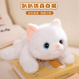 威尔通（WELTSTON）毛绒玩具玩偶抱枕布偶布娃娃生日圣诞节礼物女生 仿真白猫咪公仔