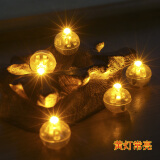 SHLQLED LED小彩灯闪光电池彩色灯珠圆灯手工发光配件迷你diy电子闪光灯 黄色单色(10个装)
