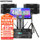 威斯汀（WESTDING）欧洲杯138家庭ktv音响套装家庭影院客厅唱歌全套设备家用卡拉ok蓝牙音箱点歌机功放一体机 【10吋专业版】升级重低音+双号角高音+双辐射低音