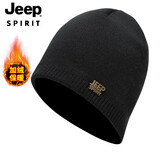 吉普（JEEP）帽子男士毛线帽秋冬季加绒保暖针织帽帽羊毛休闲防寒冬帽A0200