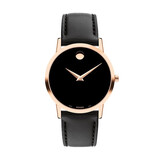 摩凡陀（Movado）瑞士手表博物馆系列腕表石英皮带女表 0607585 瑞表礼物送礼