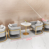 天成世佳北欧咖啡厅甜品店休闲洽谈商用休息区接待西餐厅卡座沙发桌椅组合 双人组合1套