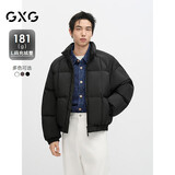 GXG男装保暖短款羽绒服黑色冬2024年新品 黑色 175/L