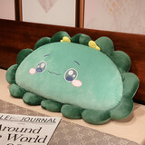 物枕居 可爱靠枕床头抱枕女生睡觉款专用床上靠垫大靠背寝室卡通枕头 绿色恐龙 大号100*45cm(有内胆可拆洗)