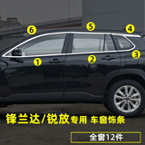 点骏适用22-25款丰田锋兰达车窗饰条卡罗拉锐放改装车门边不锈钢亮条 全窗12件