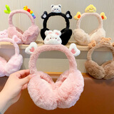 途尊（kingtrip）儿童耳罩保暖女秋冬季学生户外防冻耳套耳捂耳暖卡通可爱护耳耳包 爱心小兔粉色