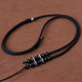 唐怀瑟天珠挂绳横穿配饰锁骨链绳半成品编织绳子高端项链绳专用锁骨绳男